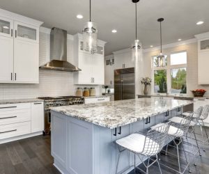 beautiful-kitchen-in-luxury-contemporary-home-modern-interior-with-island-and-stainless-steel-chairs-125640311